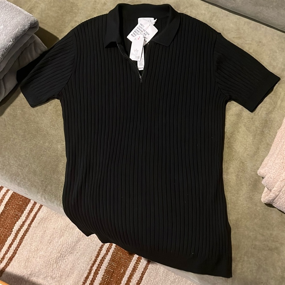 Topman Quarter Zip Polo Size XL - Picture 1 of 3